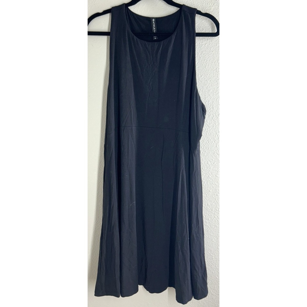 Athleta Women's Everyday Maxi A-line Tank Sleeveless Black Summer Dress Size 1X
